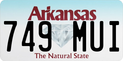 AR license plate 749MUI