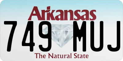 AR license plate 749MUJ