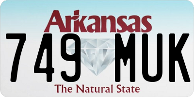 AR license plate 749MUK