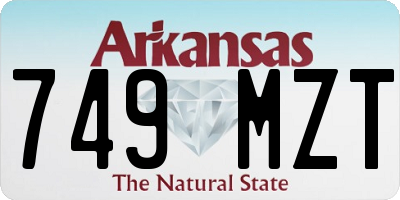 AR license plate 749MZT
