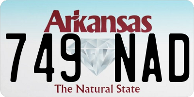 AR license plate 749NAD