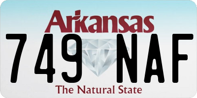AR license plate 749NAF