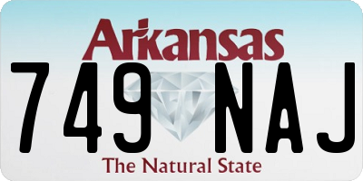 AR license plate 749NAJ