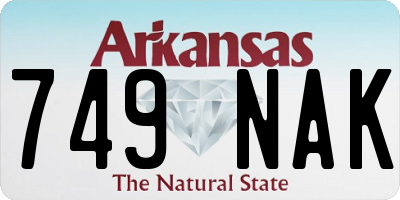 AR license plate 749NAK