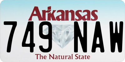 AR license plate 749NAW