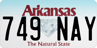 AR license plate 749NAY
