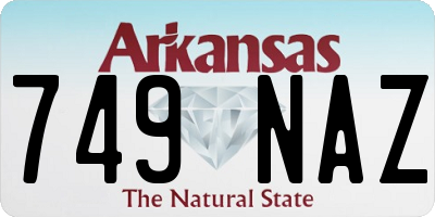 AR license plate 749NAZ