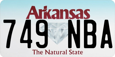 AR license plate 749NBA