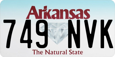AR license plate 749NVK