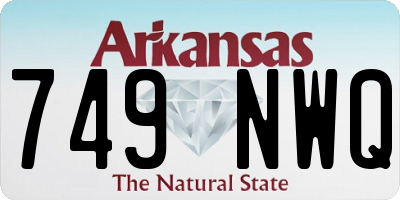 AR license plate 749NWQ