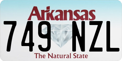 AR license plate 749NZL