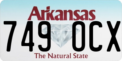 AR license plate 749OCX