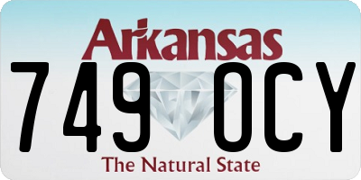 AR license plate 749OCY