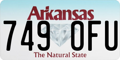 AR license plate 749OFU