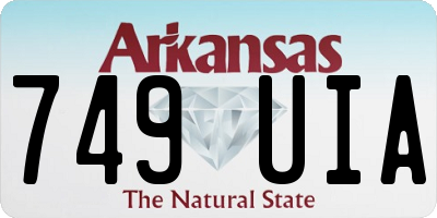 AR license plate 749UIA