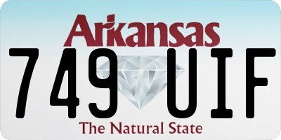 AR license plate 749UIF