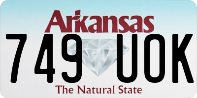 AR license plate 749UOK