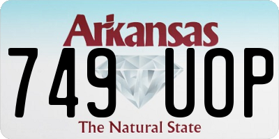 AR license plate 749UOP