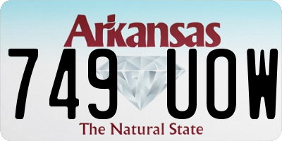 AR license plate 749UOW