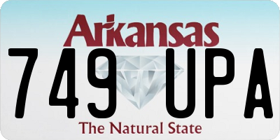 AR license plate 749UPA