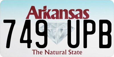 AR license plate 749UPB