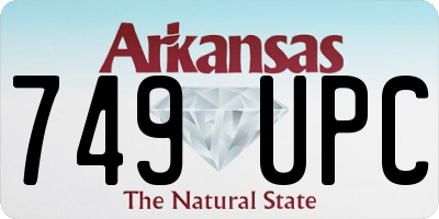 AR license plate 749UPC