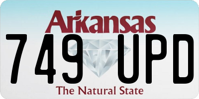 AR license plate 749UPD