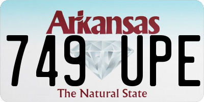 AR license plate 749UPE