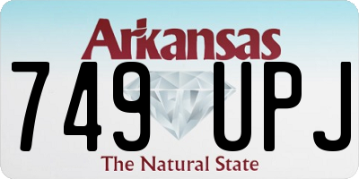 AR license plate 749UPJ