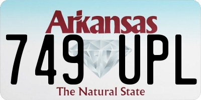 AR license plate 749UPL