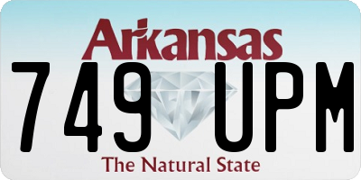 AR license plate 749UPM