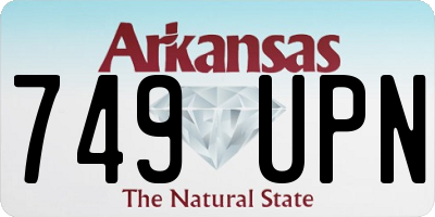 AR license plate 749UPN
