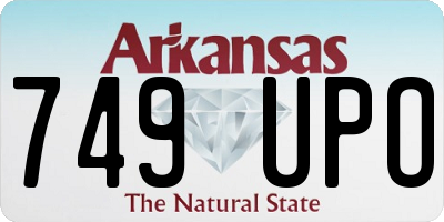 AR license plate 749UPO