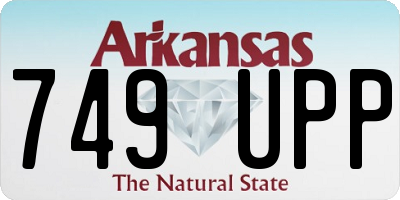 AR license plate 749UPP
