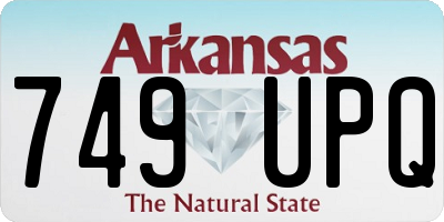 AR license plate 749UPQ