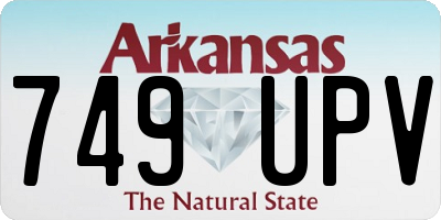 AR license plate 749UPV