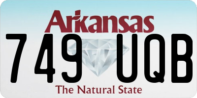 AR license plate 749UQB