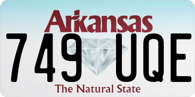AR license plate 749UQE