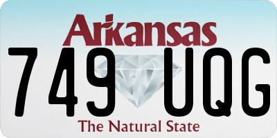 AR license plate 749UQG