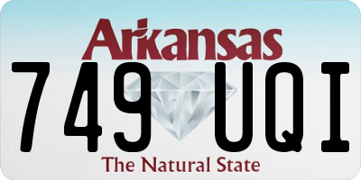 AR license plate 749UQI