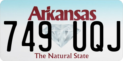 AR license plate 749UQJ