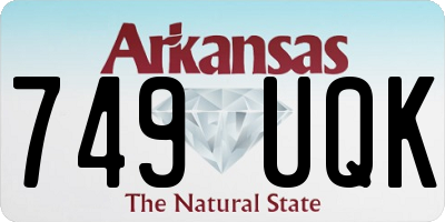 AR license plate 749UQK