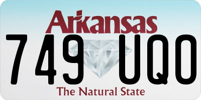 AR license plate 749UQO