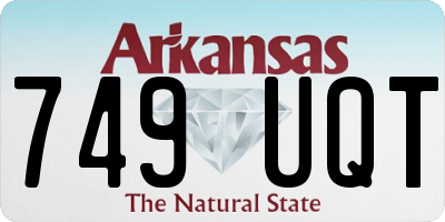 AR license plate 749UQT