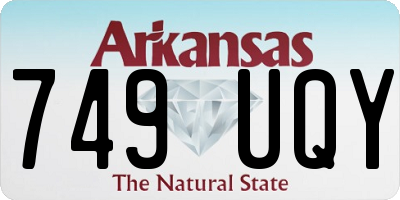 AR license plate 749UQY
