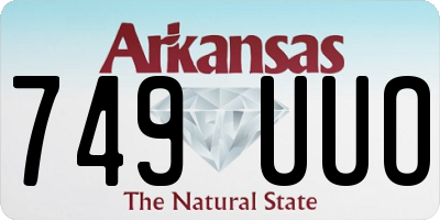 AR license plate 749UUO