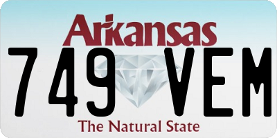 AR license plate 749VEM