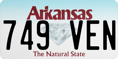 AR license plate 749VEN
