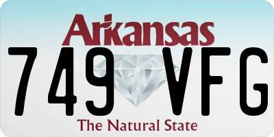 AR license plate 749VFG