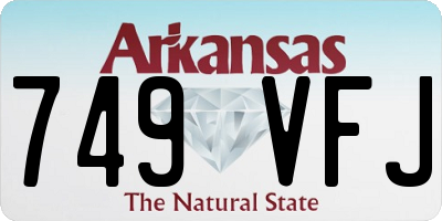 AR license plate 749VFJ